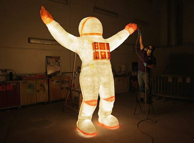 Blackpool Illuminations: A restored astronaut for the Blackpool Illuminations 2012