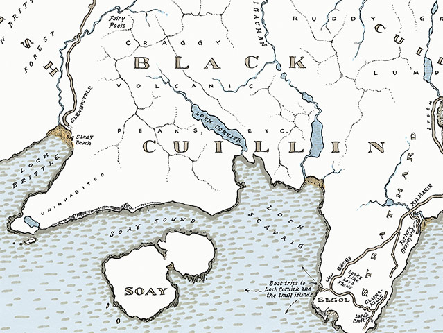 Skye maps: Every Road on the Isle of Skye: Cuillin