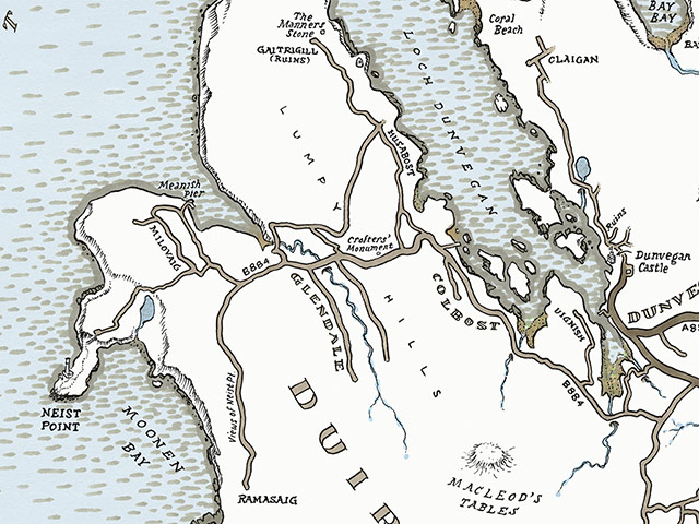 Skye maps: Every Road on the Isle of Skye: Neist Point