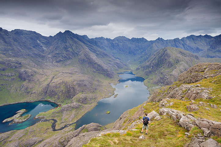 Skye maps: Loch Coruisk to the Black Cuillin mountains, Isle of Skye