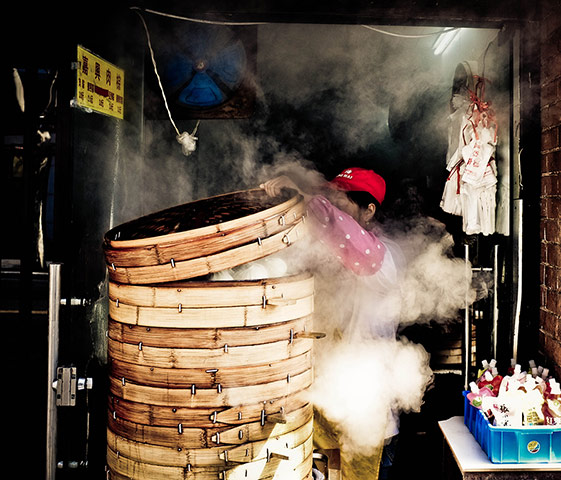 Shanghai megacity: Baozi steamed buns, Shanghai