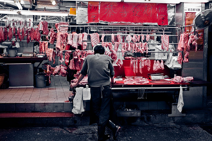 Shanghai megacity: Meat markets, Shnaghai