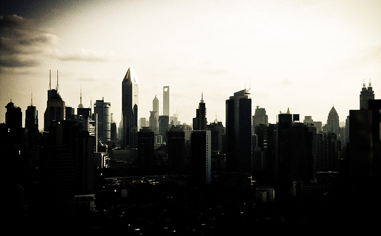 Shanghai megacity: Dawn skyline, Shanghai