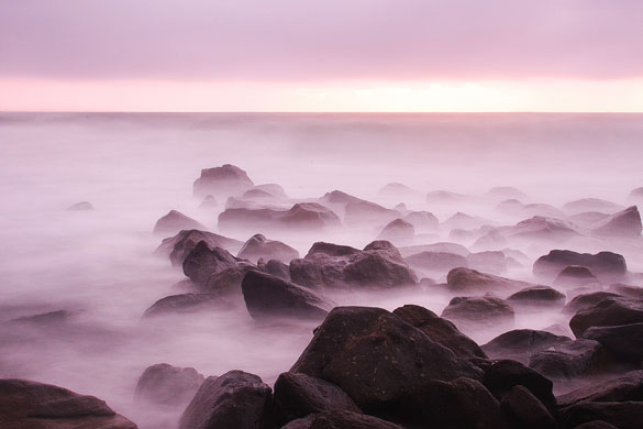 4am photo project: 4am photos: A Little Pink, Kings Beach, Caloundra, Queensland, Australia