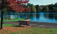 Roath Park Lake, Cardiff, Wales