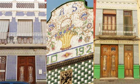 Colourful facades in Valencia's Cabanyal district