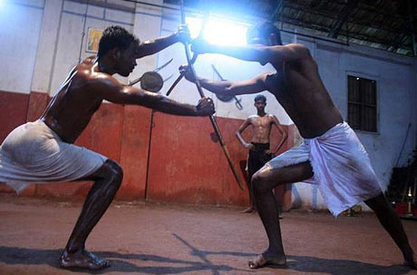 Fighting fit … training in the martial art of kalarippayat