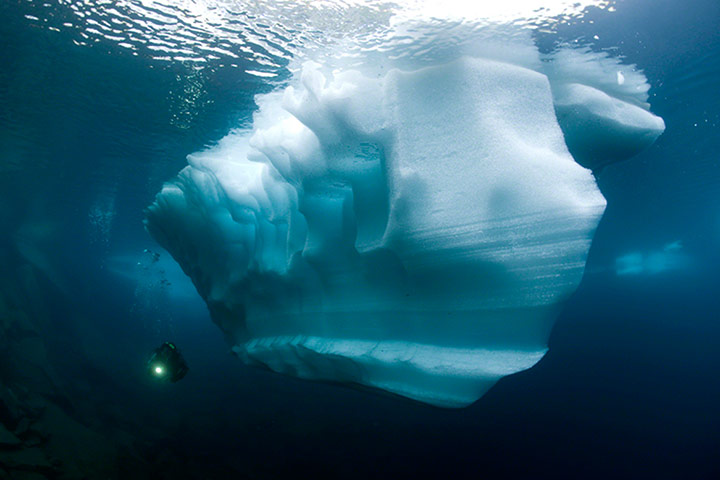 Travel Photo of Year: Iceberg in this Alpine lake. Switzerland