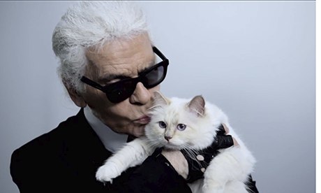 Karl Lagerfeld and his cat Choupette