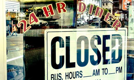 A closed 24-hour diner, San Francisco