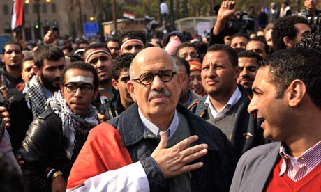 Mohamed El-Baradei in Tahrir Square