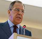 Russian Foreign Minister Sergei Lavrov addresses UN Human Rights Council
