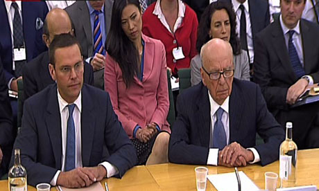 James Murdoch and Rupert Murdoch give evidence to the dcms committee